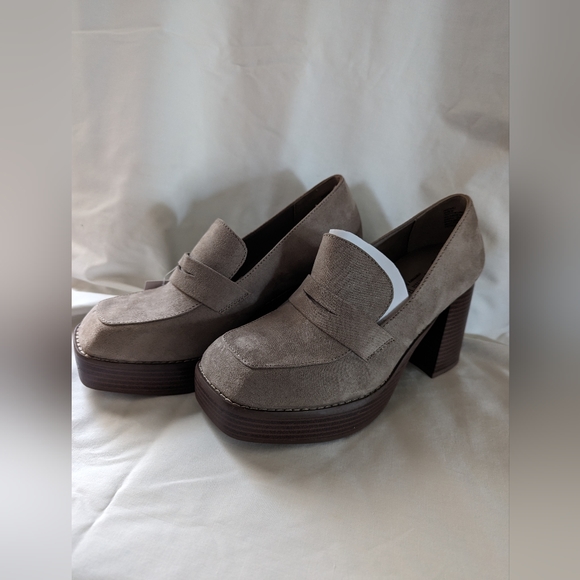 Ophelia Roe Rachel Shoes chunky heel slip on platform style suede - Picture 9 of 10